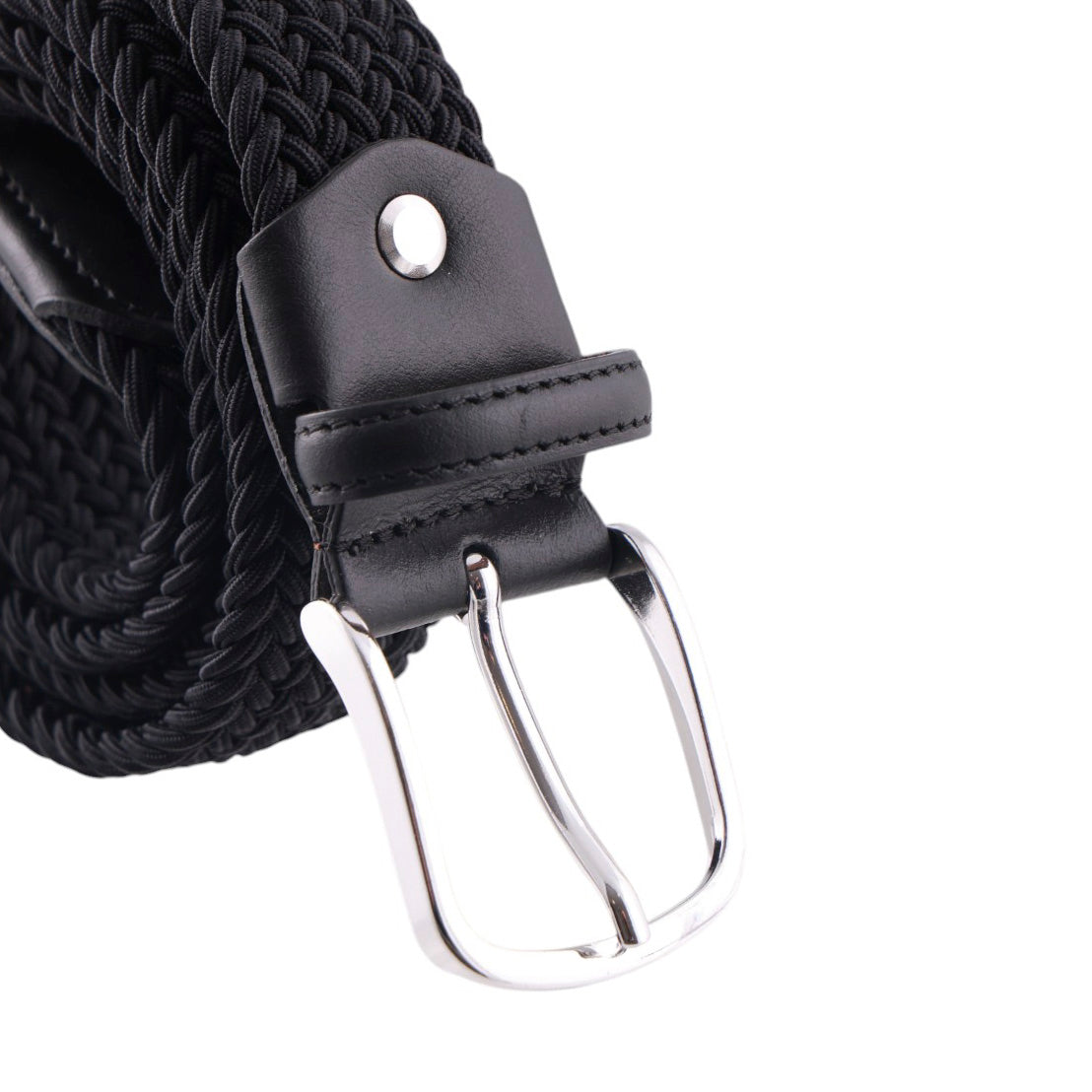 Cintura intrecciata elastica rifinita a mano Made in Italy