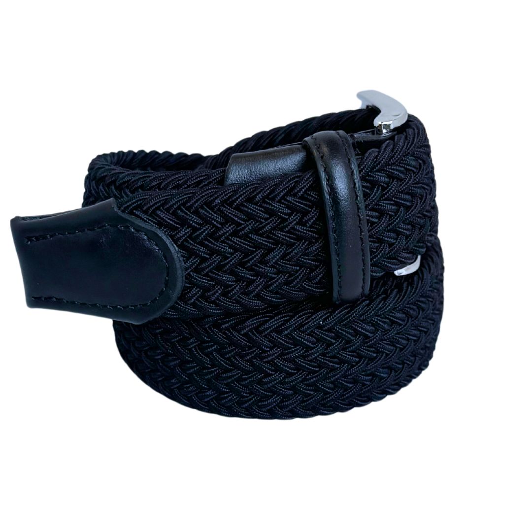 Cintura intrecciata elastica rifinita a mano Made in Italy