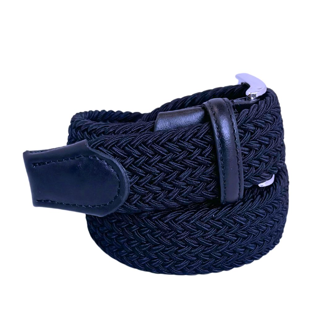 Cintura intrecciata elastica rifinita a mano Made in Italy