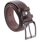 Cintura uomo in vera pelle laserata con fibbia opaca Made in Italy