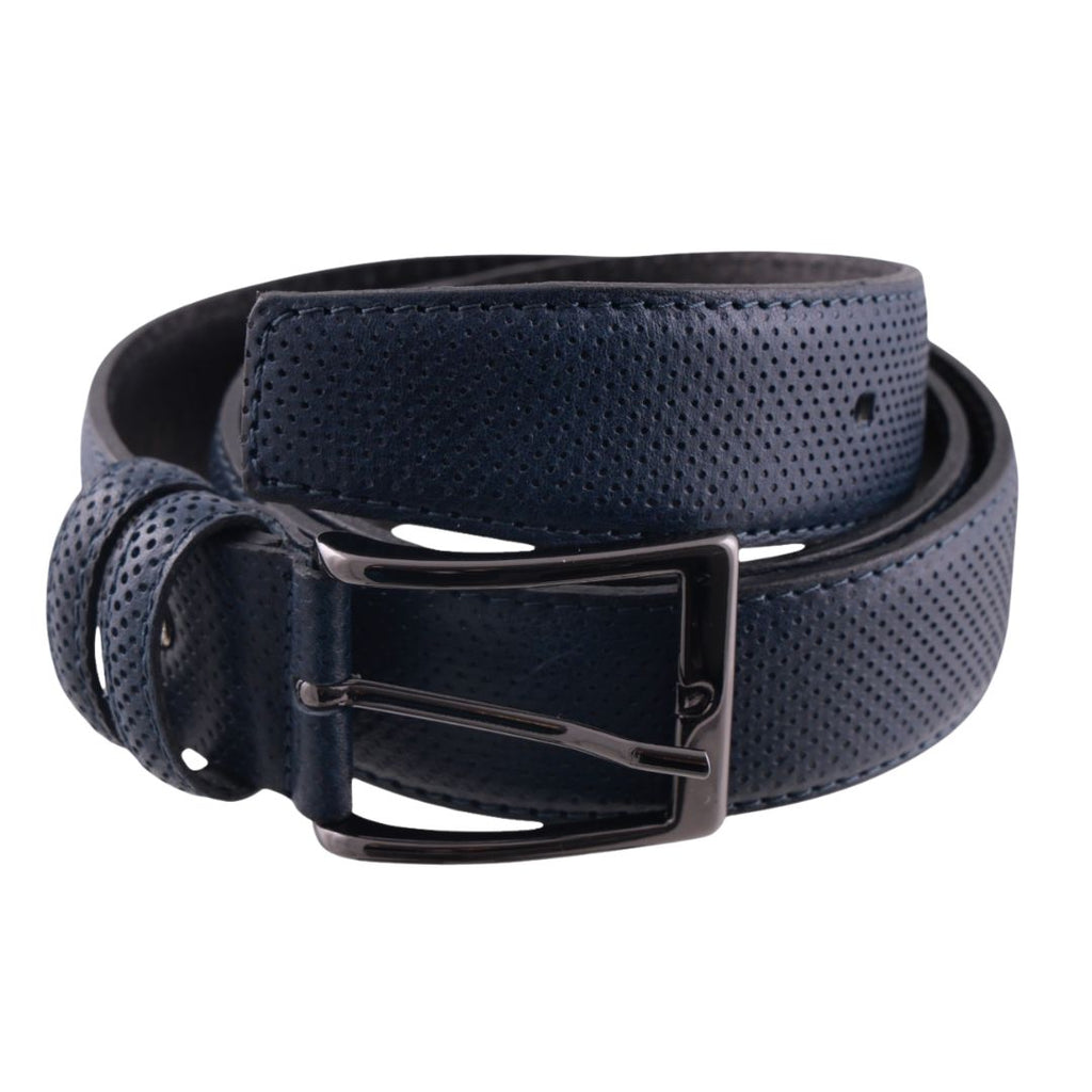 Cintura uomo in vera pelle laserata con fibbia opaca Made in Italy