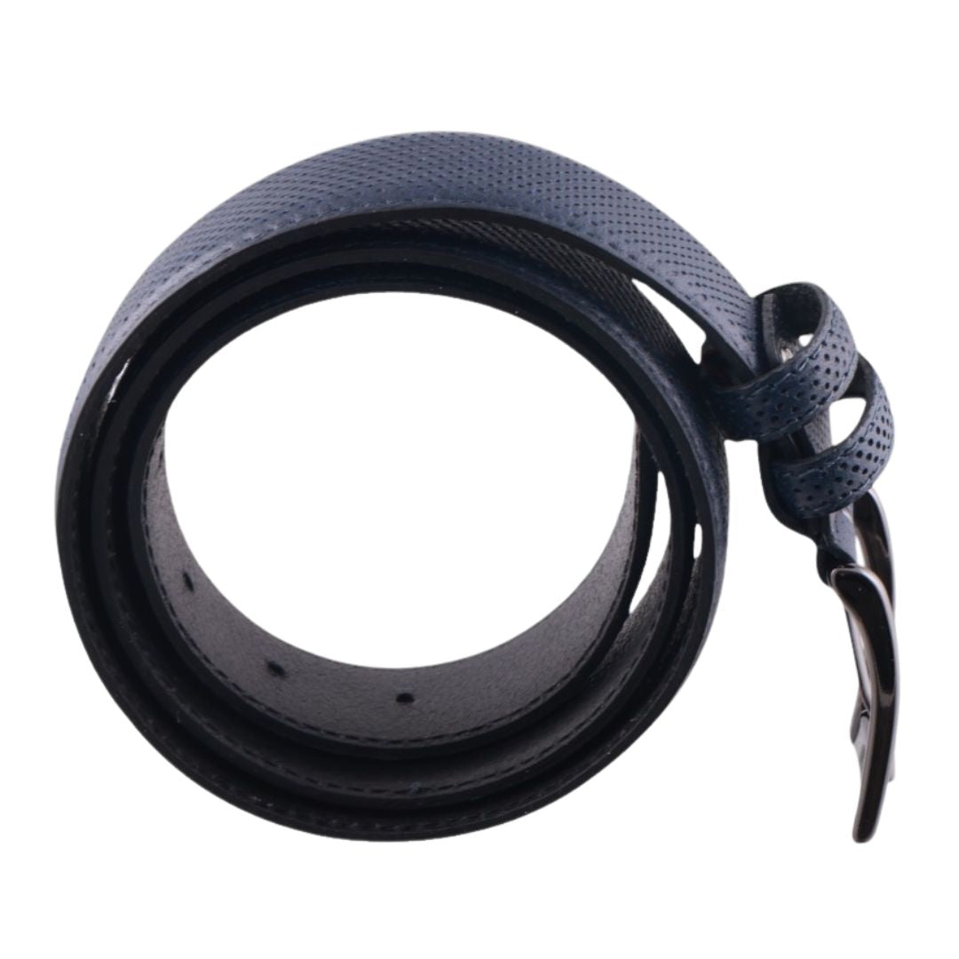 Cintura uomo in vera pelle laserata con fibbia opaca Made in Italy