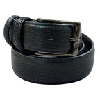 Cintura uomo in vera pelle laserata con fibbia opaca Made in Italy