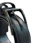 Cintura uomo in vera pelle laserata con fibbia opaca Made in Italy