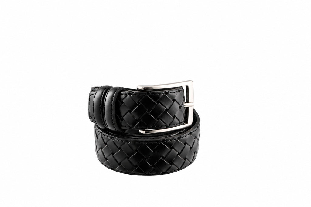 Cintura uomo in pelle intrecciata Made in Italy