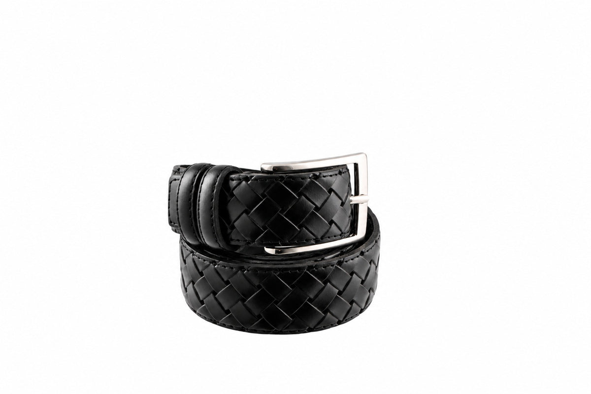 Cintura uomo in pelle intrecciata Made in Italy