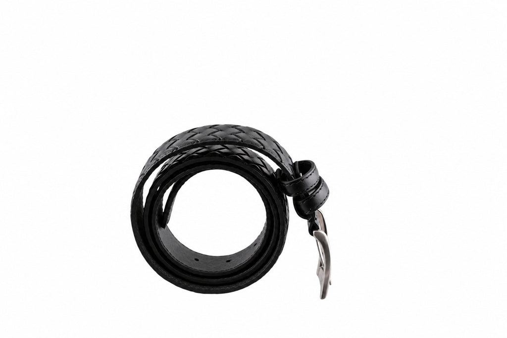 Cintura uomo in pelle intrecciata Made in Italy