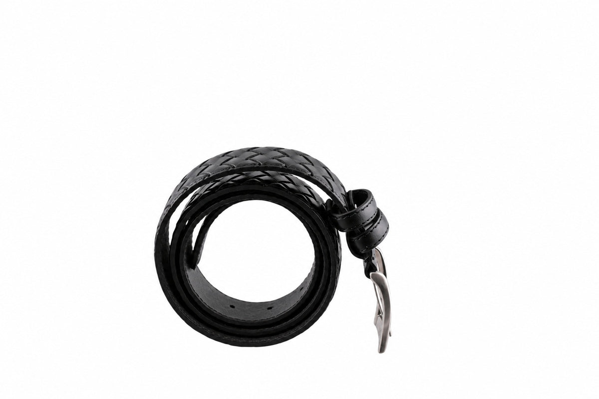Cintura uomo in pelle intrecciata Made in Italy