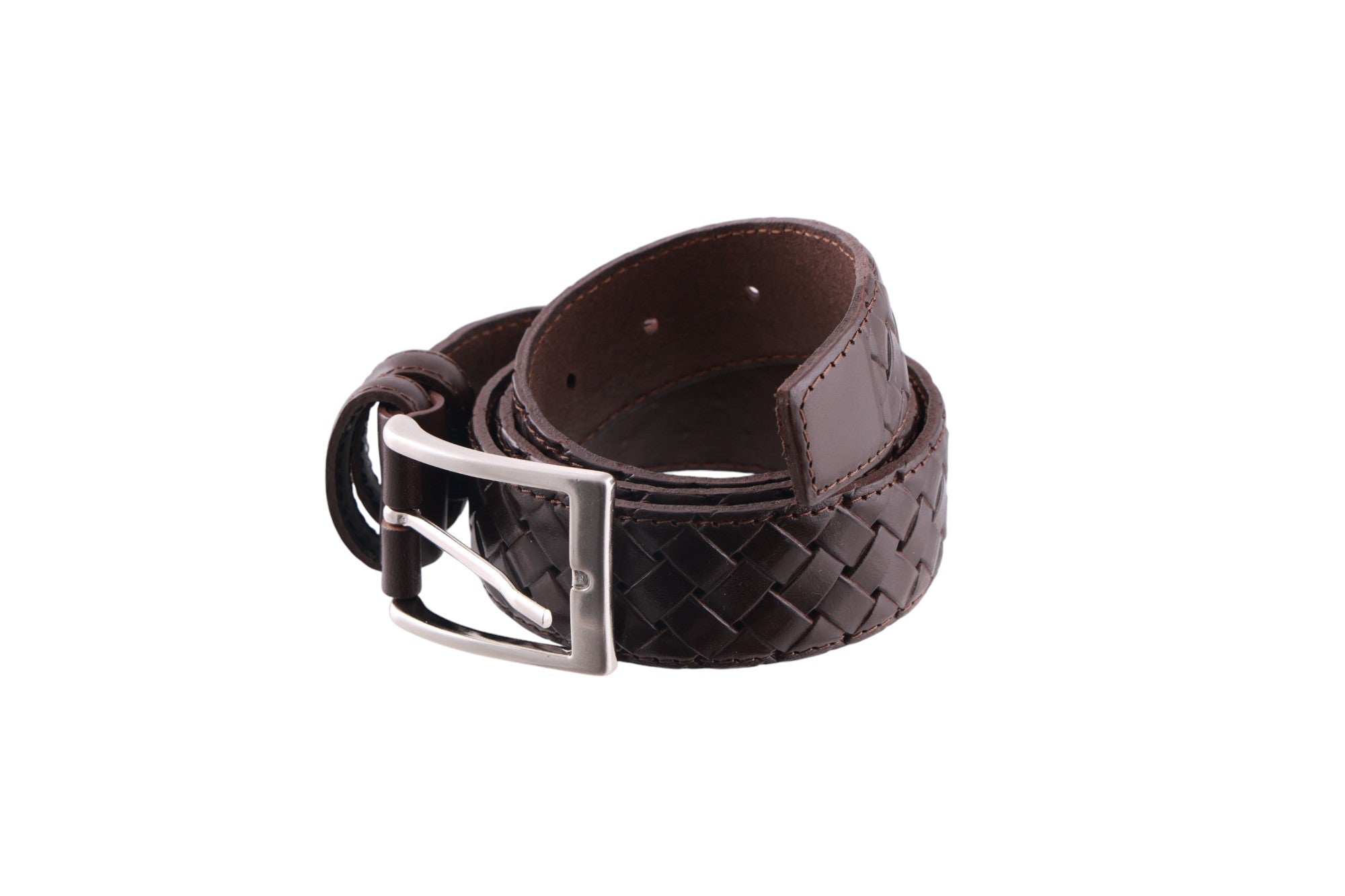 Cintura uomo in pelle intrecciata Made in Italy