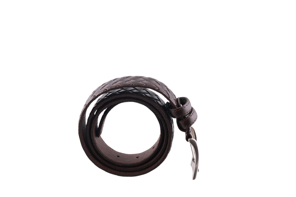 Cintura uomo in pelle intrecciata Made in Italy