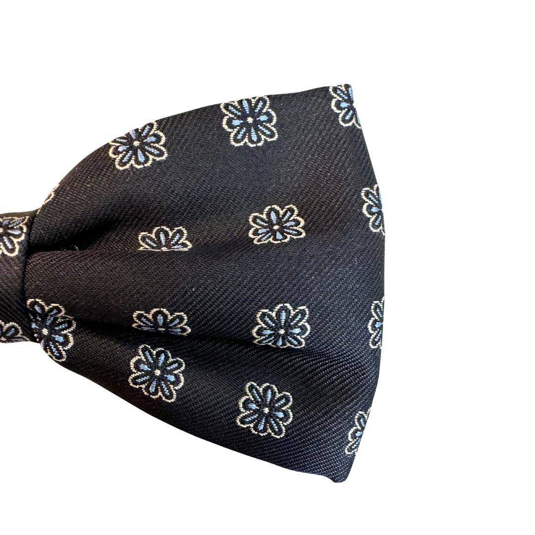 Papillon a fiori simmetrici in seta