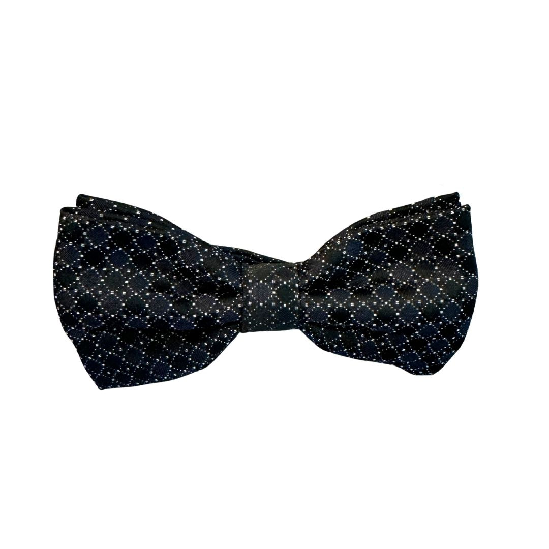 Papillon rombi e pallini in seta