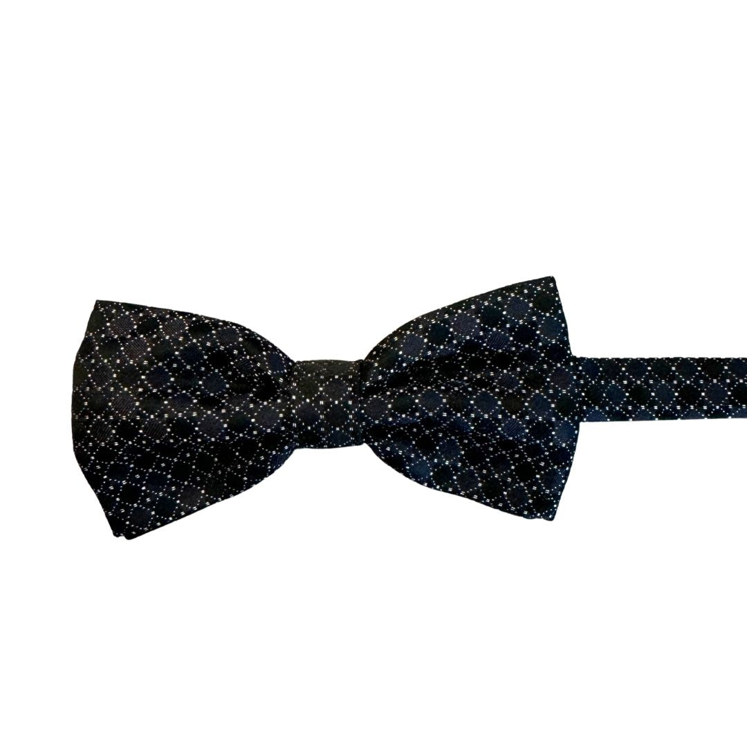 Papillon rombi e pallini in seta