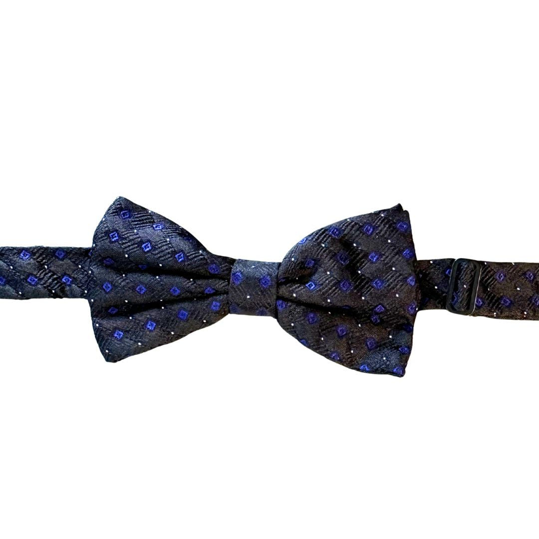 Papillon rombi blu in seta