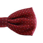 Papillon fantasia ovali in pura seta con tessitura jacquard e nodo sartoriale