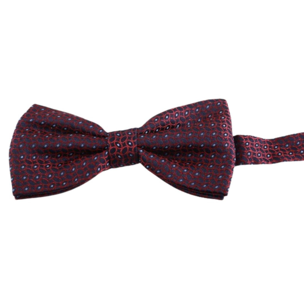 Papillon fantasia ovali in pura seta con tessitura jacquard e nodo sartoriale