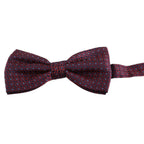 Papillon fantasia ovali in pura seta con tessitura jacquard e nodo sartoriale