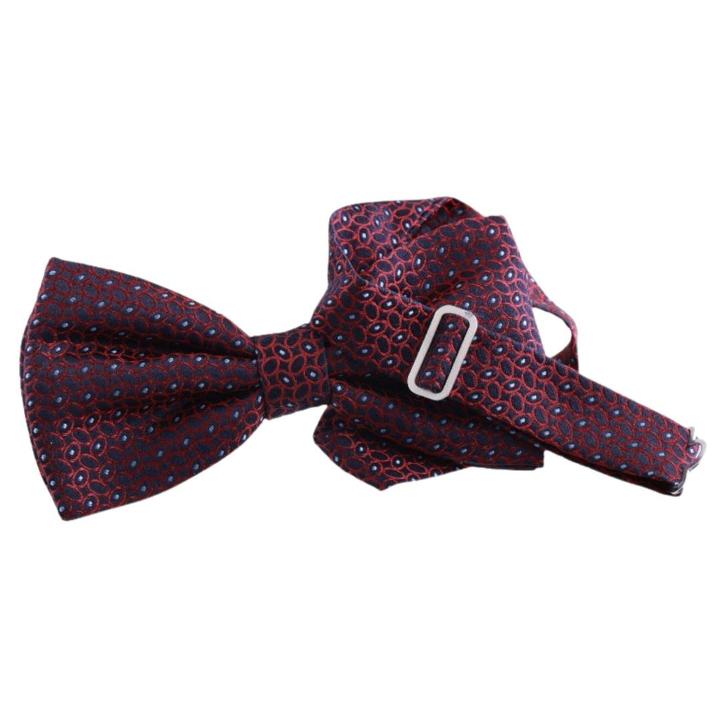 Papillon fantasia ovali in pura seta con tessitura jacquard e nodo sartoriale