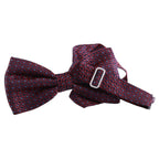 Papillon fantasia ovali in pura seta con tessitura jacquard e nodo sartoriale