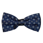 Papillon disegno quadrifoglio e fiori in seta annodato con finitura sartoriale