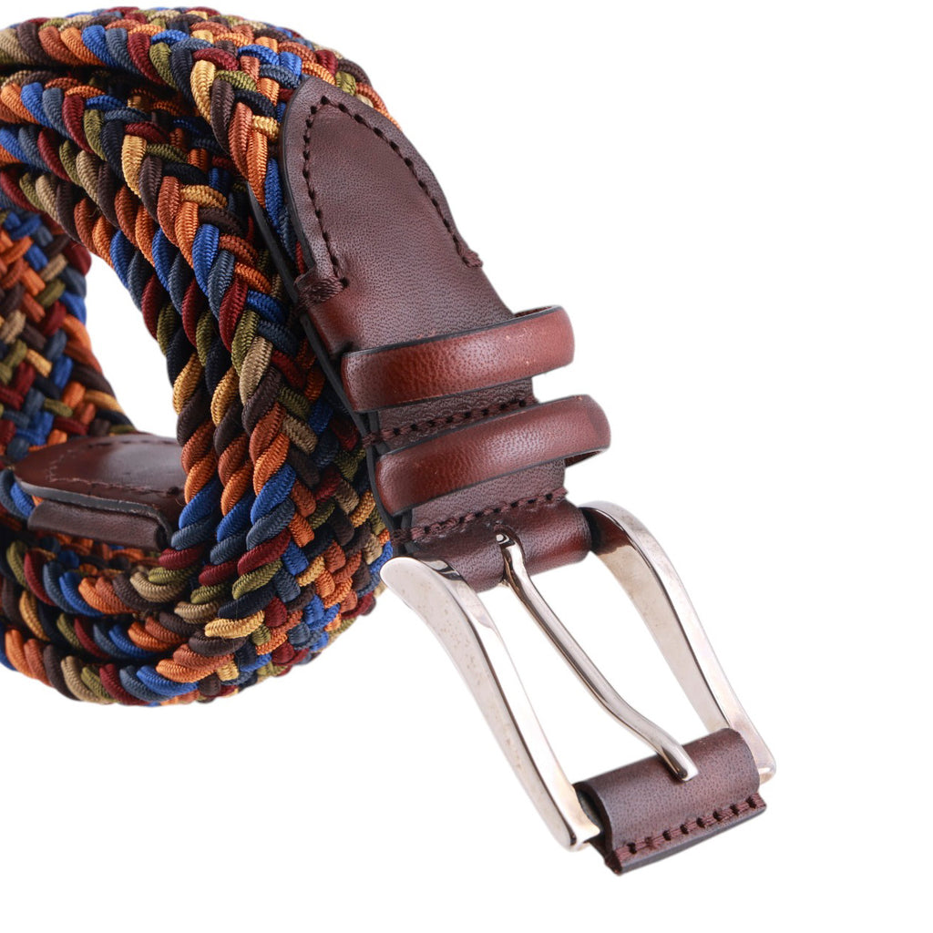 Cintura Elasticizzata Uomo Multicolor Contrasti Pelle