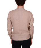 Maglia uomo girocollo a nido d’ape in maglia rasata con lavorazione strutturata