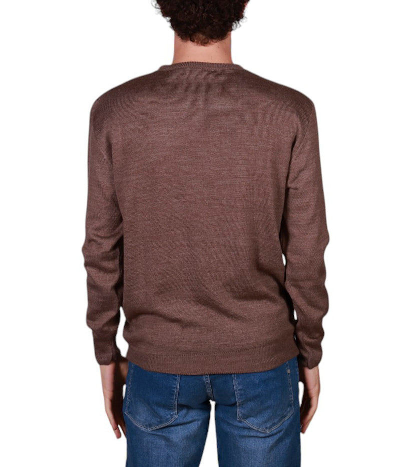 Maglia uomo girocollo a nido d’ape in maglia rasata con lavorazione strutturata