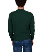 Maglia uomo girocollo a nido d’ape in maglia rasata con lavorazione strutturata