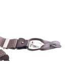 Bretelle uomo elasticizzate puntinate con clip in metallo e bottoni in pelle