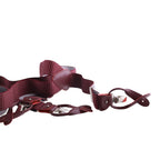 Bretelle uomo elasticizzate puntinate con clip in metallo e bottoni in pelle