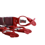 Bretelle uomo elasticizzate fantasia con clip in metallo e attacchi in pelle