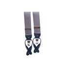 Bretelle uomo elasticizzate fantasia con clip in metallo e attacchi in pelle