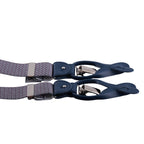 Bretelle uomo elasticizzate fantasia con clip in metallo e attacchi in pelle