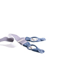 Bretelle uomo elasticizzate fantasia con clip in metallo e attacchi in pelle