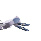 Bretelle uomo elasticizzate fantasia con clip in metallo e attacchi in pelle