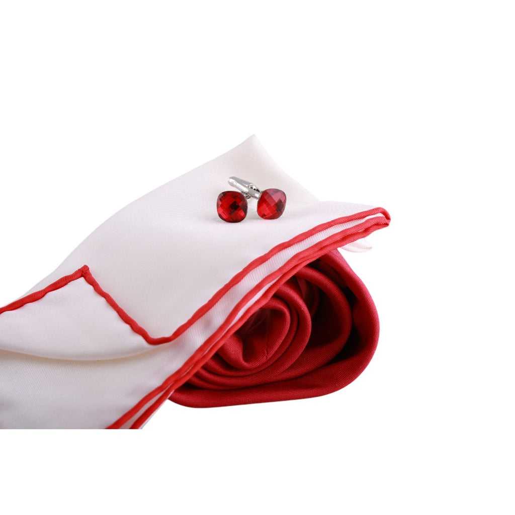 Box regalo uomo con cravatta, gemelli e pochette in pura seta lavorata 100%