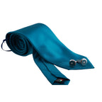 Box regalo uomo con cravatta, gemelli e pochette in pura seta lavorata 100%