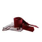 Box regalo uomo con cravatta, gemelli e pochette in pura seta lavorata 100%