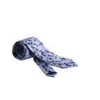 Box regalo uomo con cravatta, gemelli e pochette in pura seta fantasia floreale