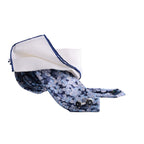 Box regalo uomo con cravatta, gemelli e pochette in pura seta fantasia floreale