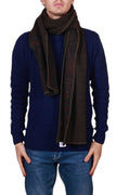 Sciarpa uomo fantasia cashmere, in misto lana Made in Italy