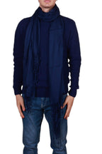 Sciarpa uomo monocolore in modal e cashmere Made in Italy