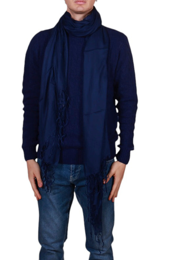 Sciarpa uomo monocolore in modal e cashmere Made in Italy