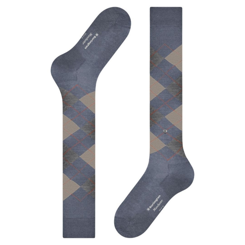 Calzini lunghi rombi Burlington Manchester