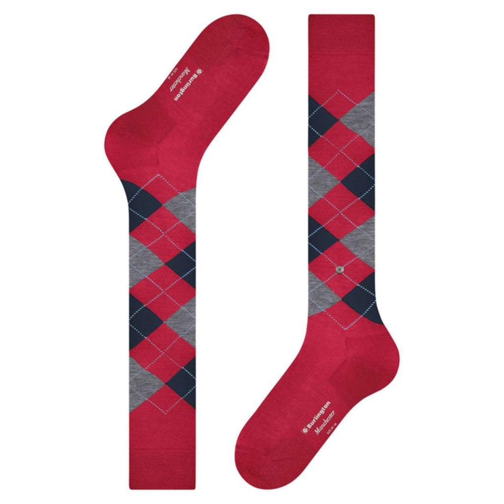 Calzini lunghi rombi Burlington Manchester