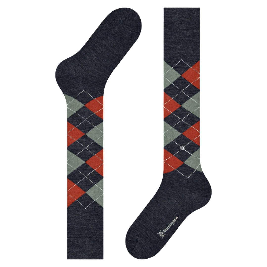Calzini lunghi Burlington Edinburg Melange gambaletto