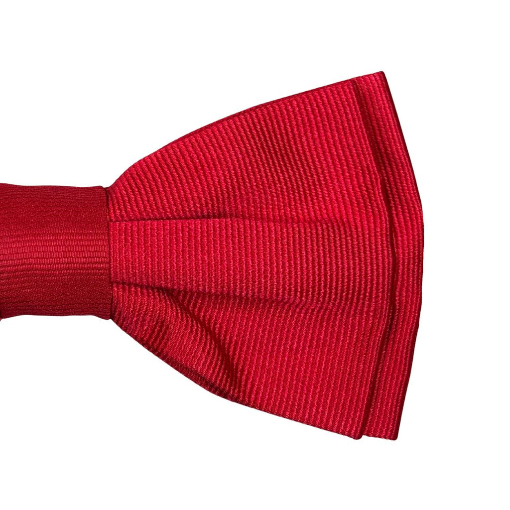 Papillon in faille di seta verticale rifinito a mano con profilo in tono