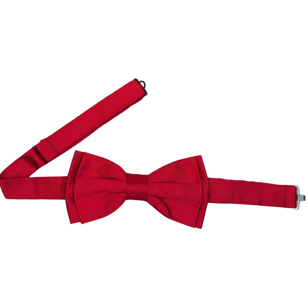 Papillon in faille di seta verticale rifinito a mano con profilo in tono