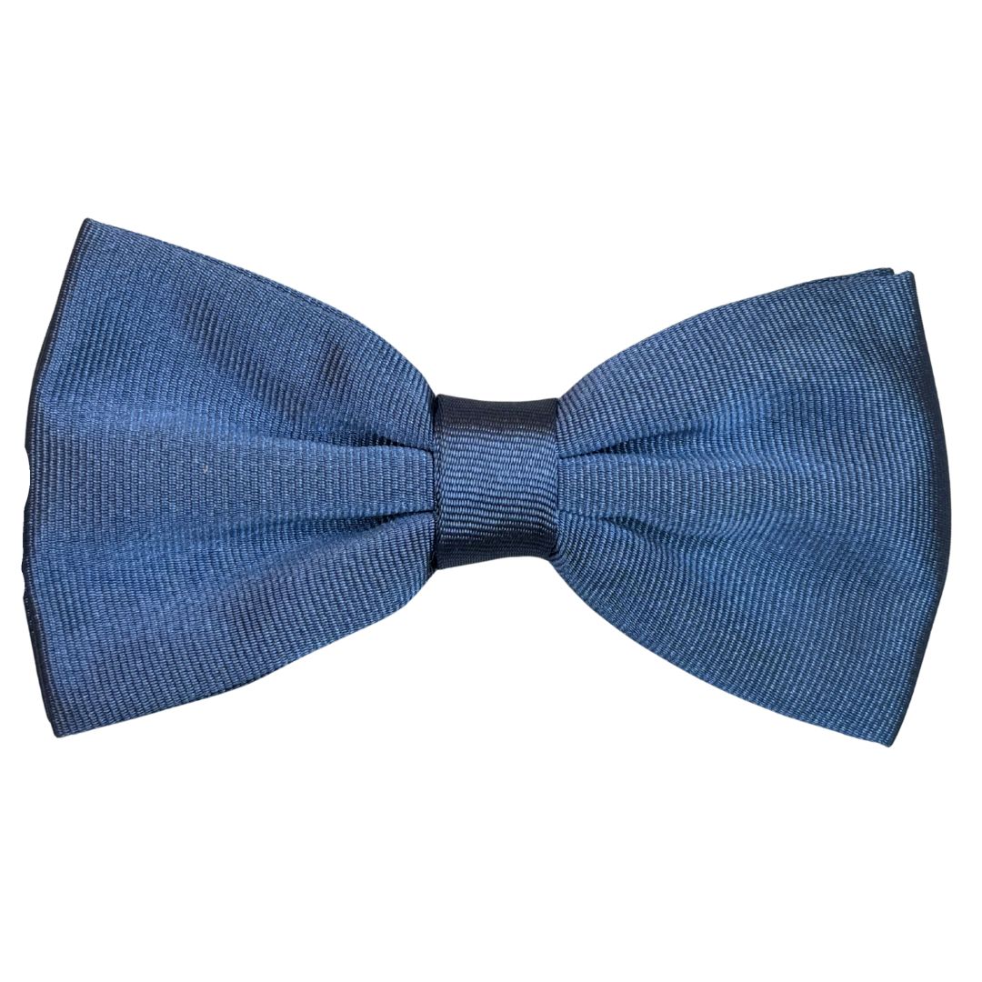 Papillon in faille di seta verticale rifinito a mano con profilo in tono