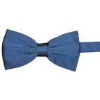 Papillon in faille di seta verticale rifinito a mano con profilo in tono